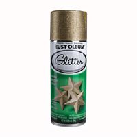 Rust-Oleum 301495 Glitter Paint, Flat/Matte, Gold, 10.25 oz, Aerosol Can 
