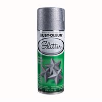 Rust-Oleum 301814 Glitter Paint, Flat/Matte, Silver, 10.25 oz, Aerosol Can 