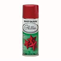Rust-Oleum 268045 Glitter Spray Paint, Shimmer, Red, 10.25 oz, Can 