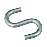 National Hardware N273-417 S-Hook, 40 lb Working Load, 0.177 in Dia Wire, Steel, Zinc, Pack of 50 