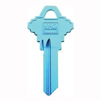 Hy-Ko 14010SC1 Key Blank, Aluminum, Painted, For: Schlage Vehicle Locks, Pack of 10 