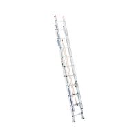 Werner D1120-2 Extension Ladder, 19 ft H Reach, 200 lb, Aluminum 