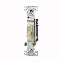Eaton Wiring Devices 1301-7V Toggle Switch, 15 A, 120 V, Polycarbonate Housing Material, Ivory 