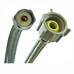 Fluidmaster Fits-All B4T16U Toilet Connector, 3/8 in Inlet, Compression Inlet, 7/8 in Outlet, Ballcock Outlet, 16 in L 