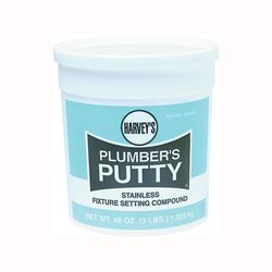 Harvey 043050 Plumbers Putty, Solid, Off-White, 3 lb Cup 