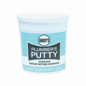 Harvey 043050 Plumbers Putty, Solid, Off-White, 3 lb Cup