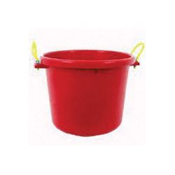 Fortex-Fortiflex MB-70R Barn Bucket, 70 qt Volume, Polyethylene/Rubber, Red 