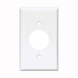 Eaton Wiring Devices 2131W-BOX Single Receptacle Wallplate, 4-1/2 in L, 2-3/4 in W, 1 -Gang, Thermoset, White 