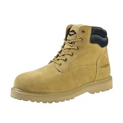 Diamondback 1-9.5 Work Boots, 9.5, Medium Shoe Last W, Beige, Suede Leather Upper, Lace-Up Boots Closure, With Lining 