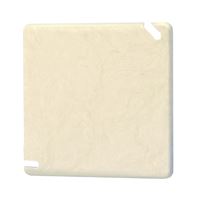 Allied Moulded 9344 Electrical Junction Box Cover, 4 in L, 4 in W, Square, PVC, Beige/Tan 100 Pack 