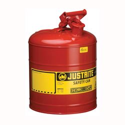 Justrite 7150100 Safety Can, 5 gal, Steel, Red 