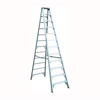 WERNER 412 Step Ladder, 16 ft Max Reach H, 11-Step, 375 lb, Type IAA Duty Rating, 3 in D Step, Aluminum 