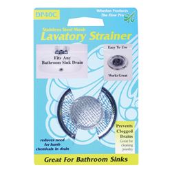 Whedon DP40C Lavatory Strainer with Ring, 2-1/4 in Dia, Stainless Steel, For: Lavatory Sink Drains 