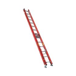 Werner D6224-2 Extension Ladder, 23 ft H Reach, 300 lb, Fiberglass 