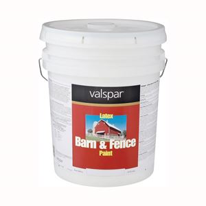 Valspar 018.3125-70.008 Barn and Fence Paint, White, 5 gal Pail