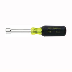 Klein Tools 630-11/32 Nut Driver, 11/32 in Drive, 6-3/4 in OAL, Cushion-Grip Handle, Chrome Handle, 3 in L Shank 