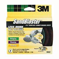 3M SandBlaster 9682 Grinding Disc Kit, 4-1/2 in Dia, Cubitron Ceramic Mineral Abrasive, Nylon Backing 
