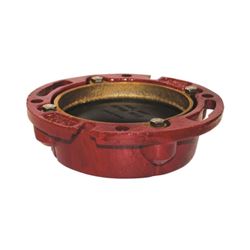Oatey 42256 Closet Flange, 4 in Connection, Cast Iron, Red 