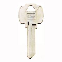 Hy-Ko 11010FA2 Key Blank, Brass, Nickel, For: Falcon Cabinet, House Locks and Padlocks, Pack of 10 