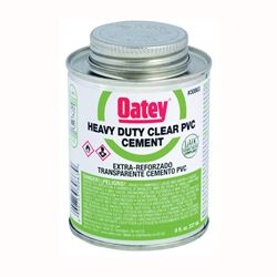 Oatey 30876 Solvent Cement, 16 oz Can, Liquid, Clear 