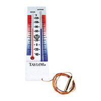 Taylor 5327 Thermometer, Analog, -40 to 100 deg F, Plastic Casing 