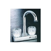 Boston Harbor PF4205A Bar Sink Faucet, 2-Faucet Handle, 2-Faucet Hole, ABS, Chrome Plated, Deck Mounting, Round Handle 