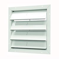 Master Flow SGM20 Power Vent Automatic Shutter, 16-1/2 in L x 16-1/2 in W Rough Opening, Aluminum, White 