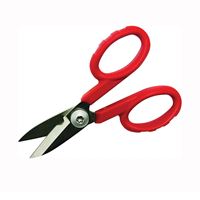 Gardner Bender ES-360 Electrician Scissor/Cutter, 5-1/2 in OAL, 1-5/8 in L Cut, Stainless Steel Blade, Red Handle 