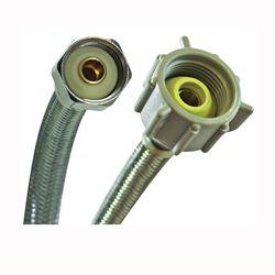 Fluidmaster Fits-All B4T20U Toilet Connector, 3/8 in Inlet, Compression Inlet, 7/8 in Outlet, Ballcock Outlet, 20 in L 