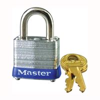 Master Lock 7D Padlock, Keyed Different Key, 3/16 in Dia Shackle, 9/16 in H Shackle, Steel Shackle, Steel Body 