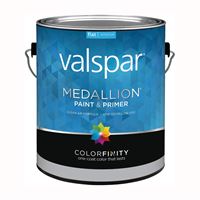 Valspar Medallion 1400 Series 027.0001400.007 Interior Paint, Flat Sheen, White, 1 gal, Can 