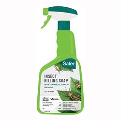 Safer 5110-6 Insect Killing Soap with Seaweed Extract, Liquid, 32 oz Bottle 