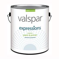 Valspar Expressions 005.0017042.007 Interior Paint, Satin Sheen, White, 1 gal, Can, 300 to 400 sq-ft Coverage Area 