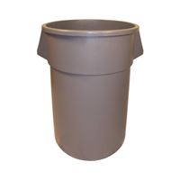 Continental Commercial 5500GY Trash Receptacle, 55 gal, Plastic, Gray 