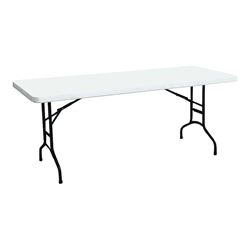 Simple Spaces TBL-040 Banquet Table, 6 ft OAW, 30 in OAD, 29-1/4 in OAH, Steel Frame, Polyethylene Tabletop 