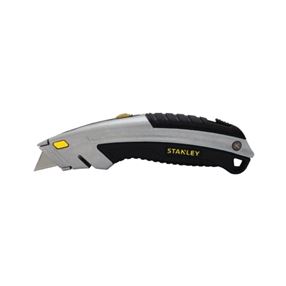 Stanley 10-788 Utility Knife, 2-7/16 in L Blade, 3 in W Blade, Carbon Steel Blade, Ergonomic Handle, Black/Gray Handle