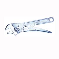Stanley 85-610 Adjustable Wrench, 10 in OAL, 1-1/4 in Jaw, Steel, Chrome, Plain-Grip Handle 