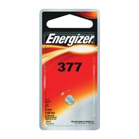 Energizer 377BPZ-2 Battery, 1.5 V Battery, 24 mAh, 377 Battery, Silver Oxide, Pack of 6 