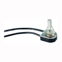 Gardner Bender GSW-24 Pushbutton Switch, 1/3/6 A, 125/250 V, SPST, Lead Wire Terminal, Plastic Housing Material, Chrome 
