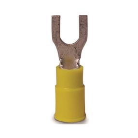 Gardner Bender 10-116 Spade Terminal, 600 V, 12 to 10 AWG Wire, #8 to 10 Stud, Vinyl Insulation, Yellow