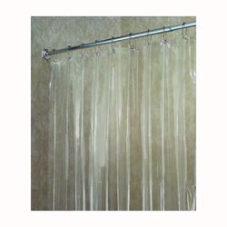 iDESIGN 14551 Shower Curtain/Liner, 72 in L, 72 in W, EVA/Vinyl, Clear 