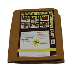 Dize Weathermaster CA0608D Tarpaulin, 8 ft L, 6 ft W, Canvas, Tan 