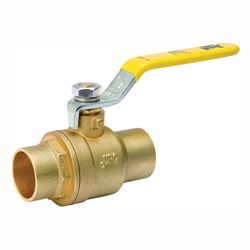 B & K 107-843NL Ball Valve, 1/2 in Connection, Compression, 600/150 psi Pressure, Manual Actuator, Brass Body 