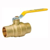 B & K 107-855NL Ball Valve, 1 in Connection, Compression, 600/125 psi Pressure, Manual Actuator, Brass Body 