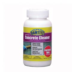 Damtite 09712 Concrete Cleaner, Crystals, Odorless, Opaque White, 12 oz, Bottle 