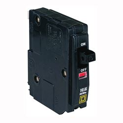 Square D QO QO115CP Circuit Breaker, Mini, 15 A, 1 -Pole, 120/240 VAC, 48 VDC, Fixed Trip, Flush Mounting 