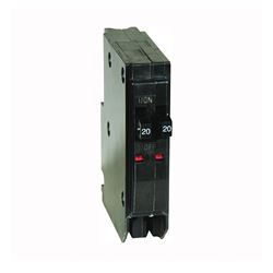 Square D QO QOT2020CP Circuit Breaker, Mini, Tandem, 20 A, 1 -Pole, 120/240 V, Plug Mounting, Black 