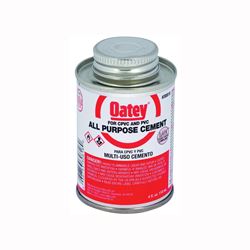 Oatey 30818 Solvent Cement, 4 oz Can, Liquid, Milky Clear 