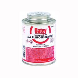 Oatey 30821 Solvent Cement, 8 oz Can, Liquid, Milky Clear 
