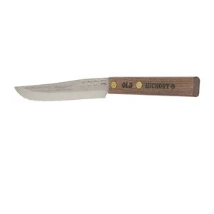 OLD HICKORY 750-4 Paring Knife, Carbon Steel Blade, Hardwood Handle, Brown Handle, Flat Bevel Blade